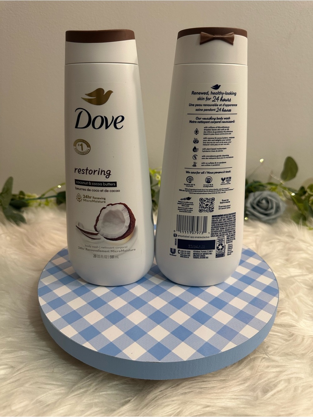 Dove Restoring Coconut & Cocoa Butters Body Wash - White & Brown